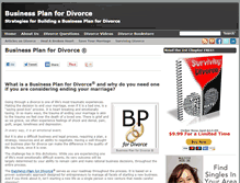 Tablet Screenshot of businessplanfordivorce.com